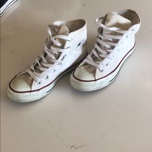 White Converse High Tops